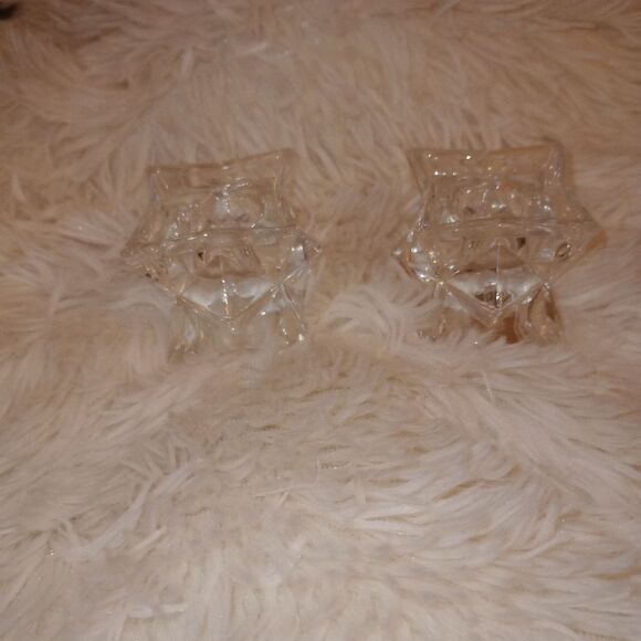 🆕💎 UNIQUE Vintage Crystal Candle Stick Holders - Picture 1 of 4